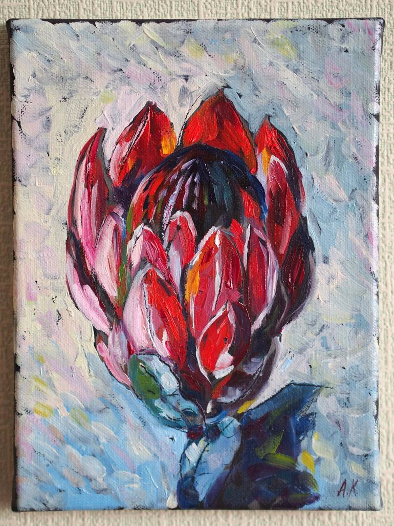 Original Expressionism Floral Painting by Alfia Koral