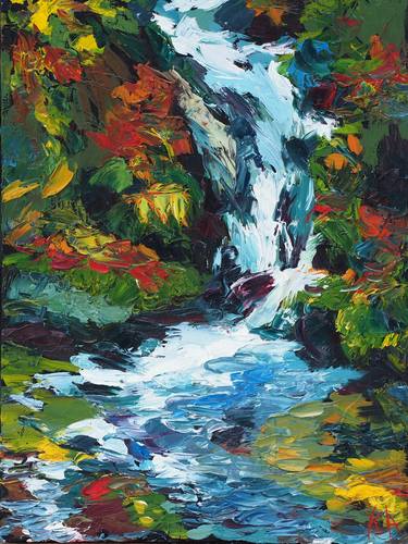 Fall colors along the stream thumb