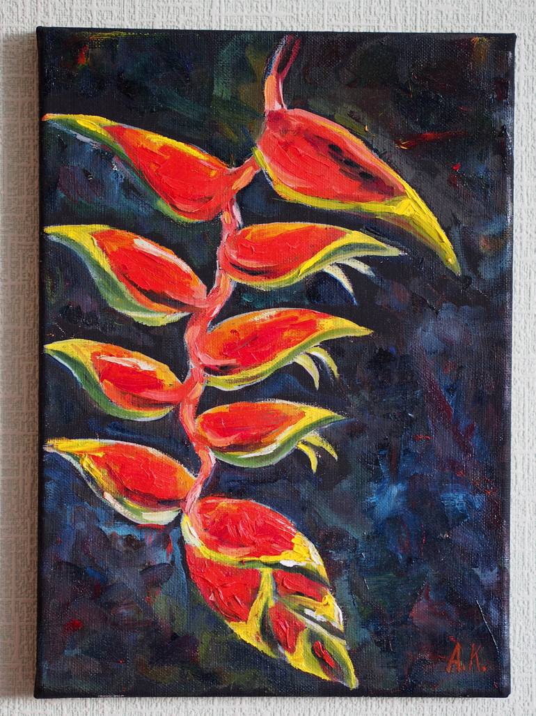 Original Expressionism Floral Painting by Alfia Koral