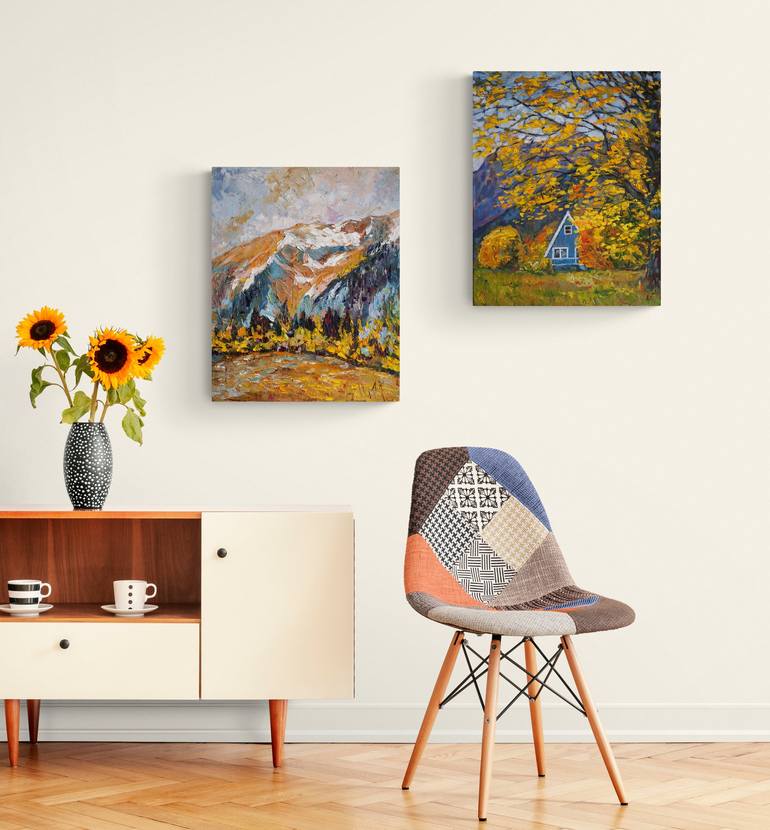 Original Seasons Painting by Alfia Koral