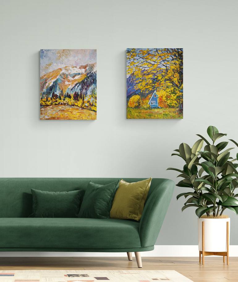 Original Seasons Painting by Alfia Koral