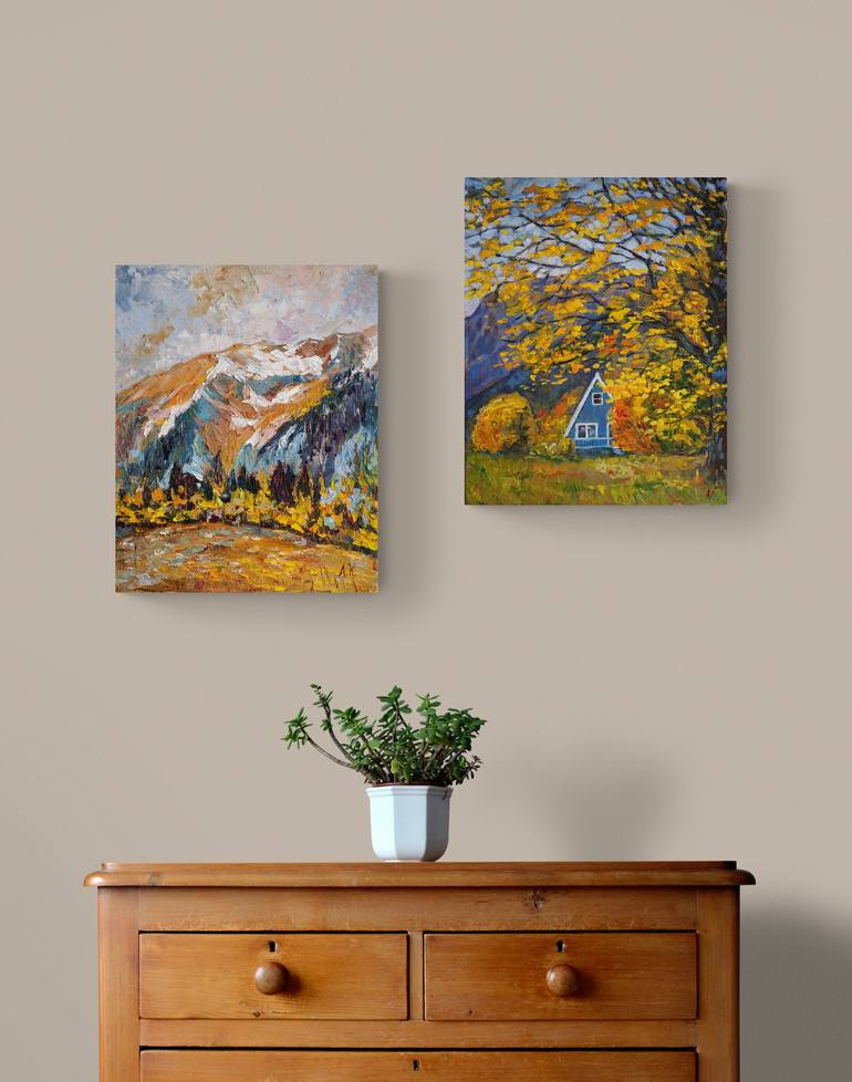 Original Seasons Painting by Alfia Koral