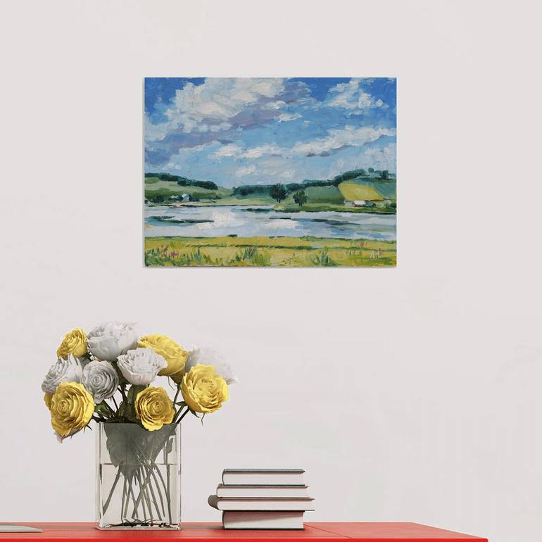 Original Expressionism Landscape Painting by Alfia Koral