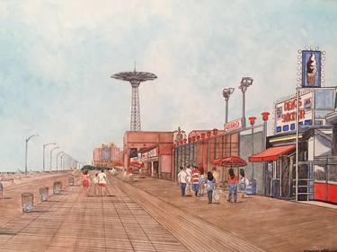 Coney Island Boardwalk, New York City thumb