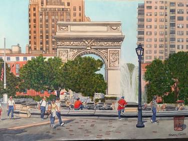 Original Cities Paintings by Howard Newman