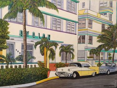 Original Art Deco Architecture Paintings by Brian Newman