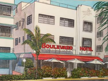 Original Architecture Paintings by Howard Newman
