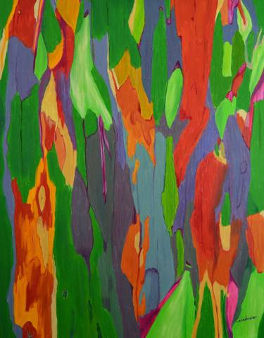 Original Abstract Expressionism Tree Paintings by Celedonia Ramón Muro