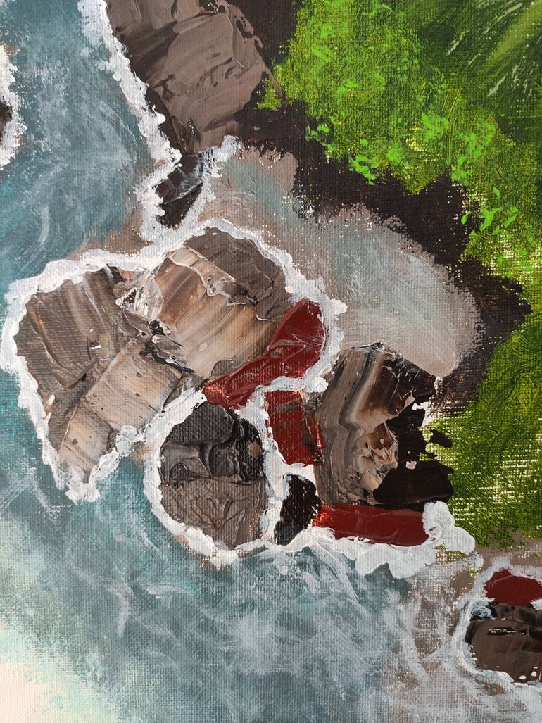 Original Expressionism Beach Painting by Celedonia Ramón Muro