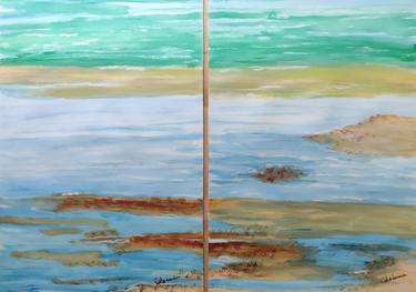 Original Abstract Expressionism Beach Paintings by Celedonia Ramón Muro