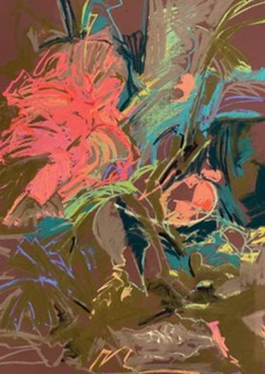 Original Abstract Floral Drawings by Maryellen Goetz