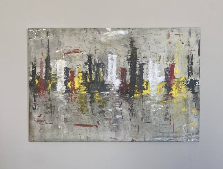 Original Abstract Cities Painting by Carly Gardne