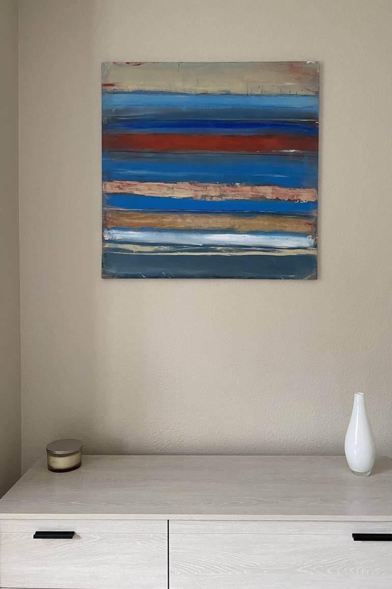 Original Abstract Beach Painting by carly gardne