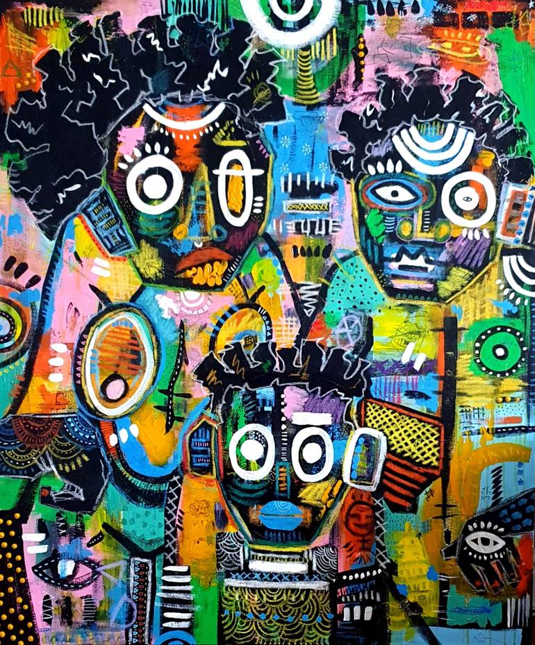 Original Abstract Expressionism Abstract Painting by Charmaine Chanakira