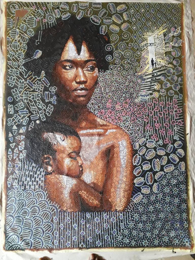 Original Abstract Painting by Sanya Gbemileke