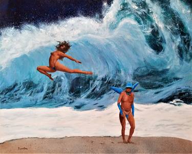 Original Beach Painting by Wayne Sumstine