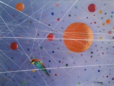 Original Conceptual Outer Space Paintings by Wayne Sumstine