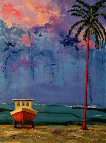 Original Abstract Beach Paintings by Wayne Sumstine