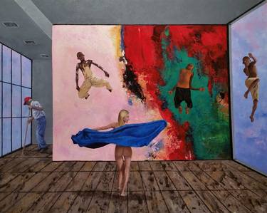 Original Abstract Nude Paintings by Wayne Sumstine