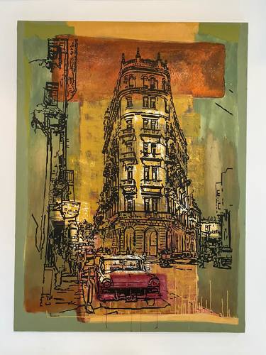 Original Figurative Architecture Paintings by NAIKER ROMAN