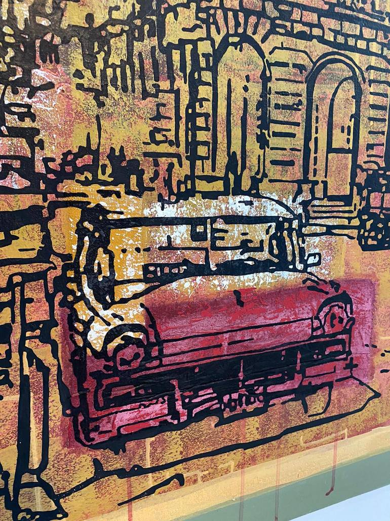 Original Figurative Architecture Painting by Naiker Roman