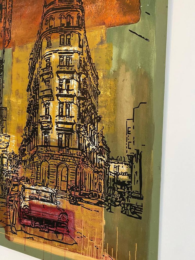 Original Figurative Architecture Painting by Naiker Roman