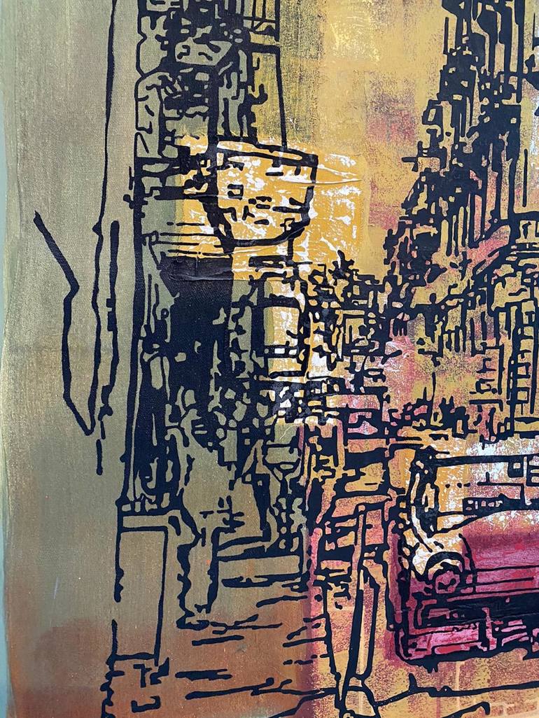 Original Figurative Architecture Painting by Naiker Roman