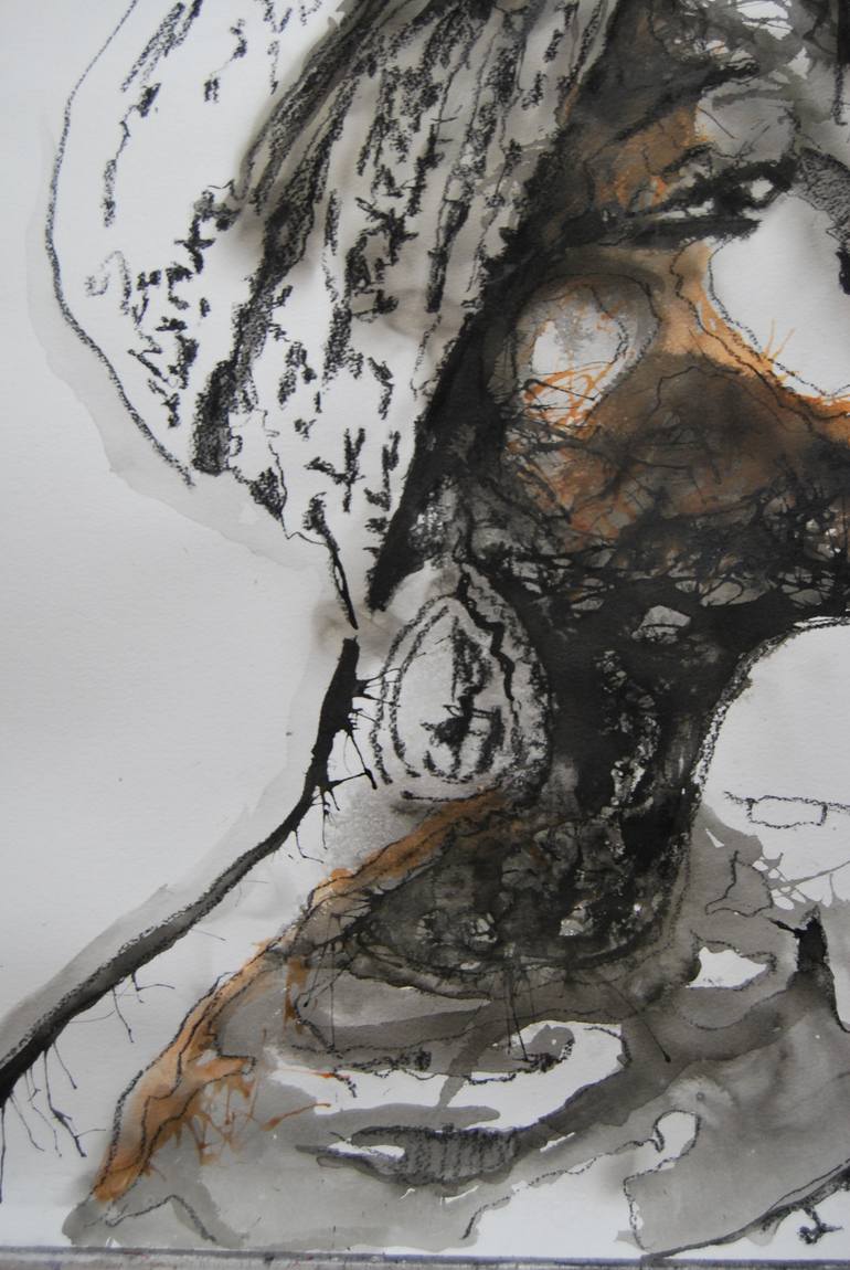 Original Art Deco People Drawing by Naiker Roman