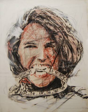Original Expressionism Portrait Drawings by NAIKER ROMAN
