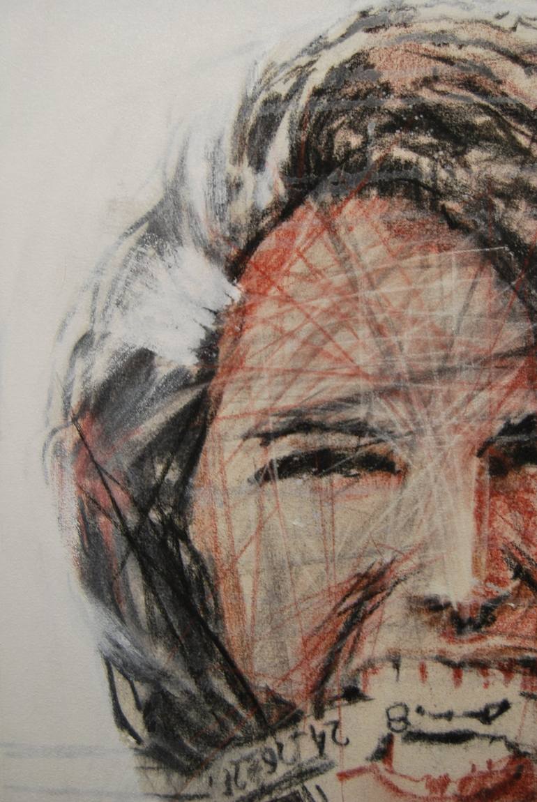 Original Expressionism Portrait Drawing by NAIKER ROMAN