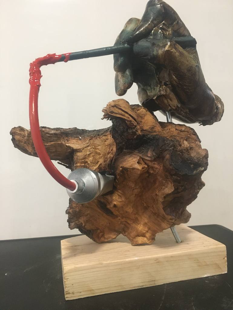 Original Conceptual Pop Culture/Celebrity Sculpture by Naiker Roman