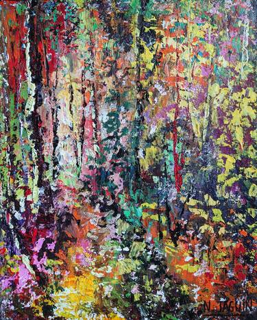 Original Expressionism Nature Paintings by Nathalie JAGUIN
