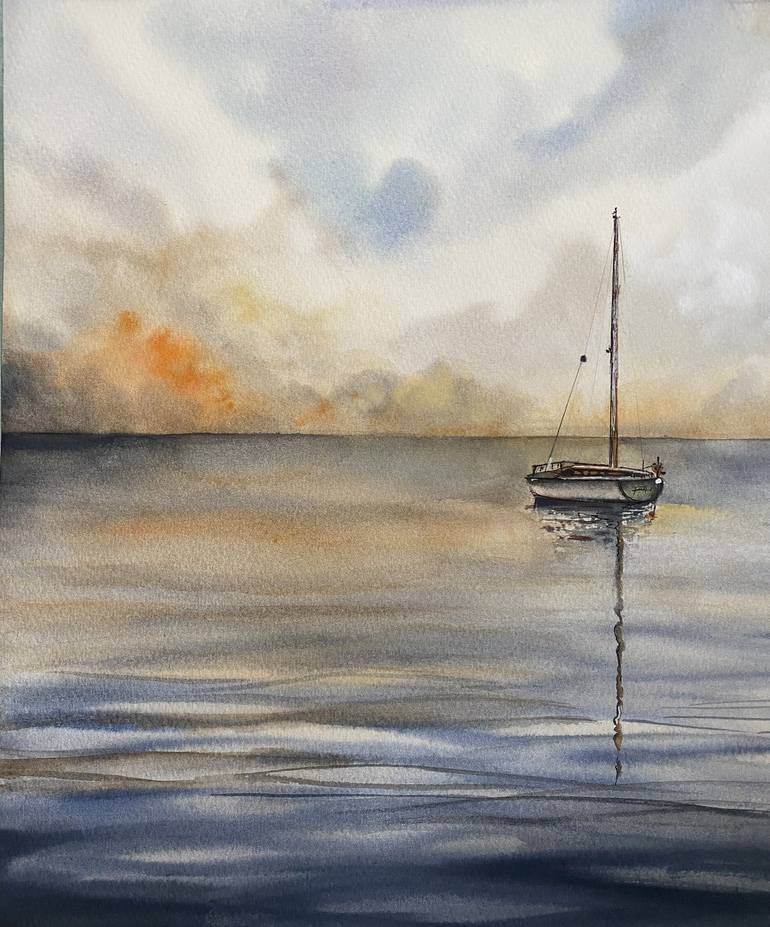 Original Realism Seascape Painting by Maria Chandy