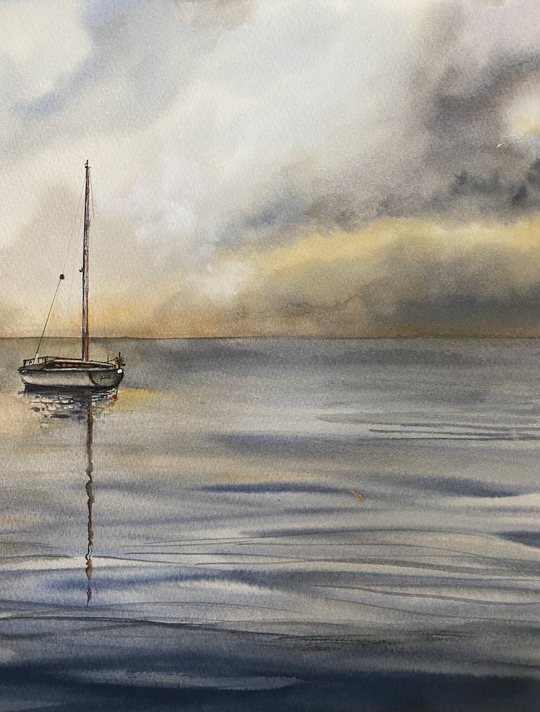 Original Realism Seascape Painting by Maria Chandy