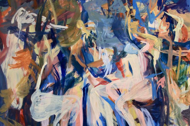 Original Abstract Expressionism Abstract Painting by Le Liu
