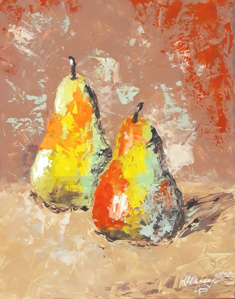 Ripeness - Still Life Pears Impressionism Painting by Olga Minina ...