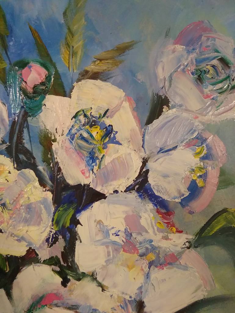 Original Expressionism Floral Painting by Irina Tolstikova