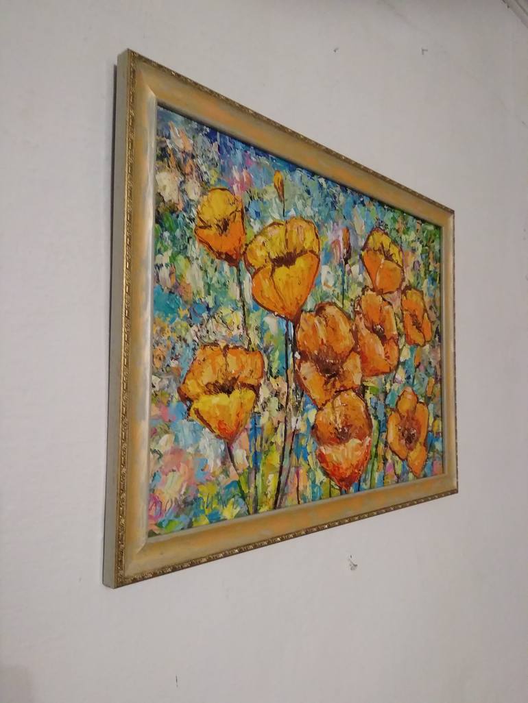 Original Expressionism Floral Painting by Irina Tolstikova