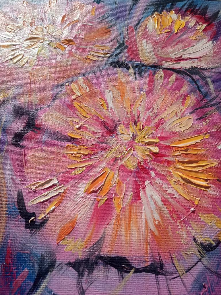 Original Abstract Floral Painting by Alina Skorokhod