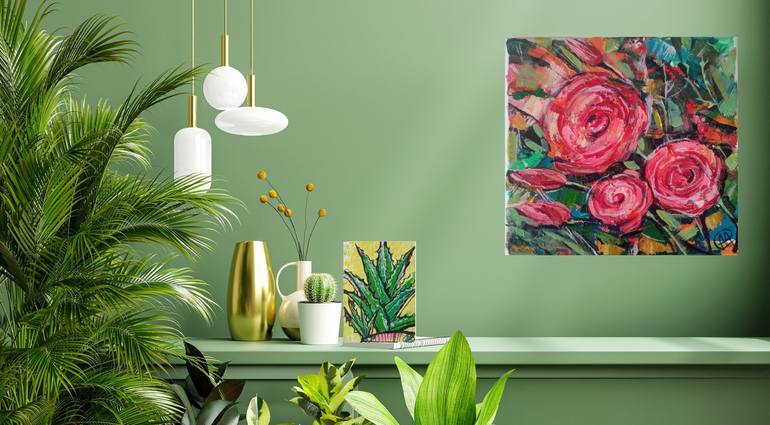 Original Floral Painting by Alina Skorokhod