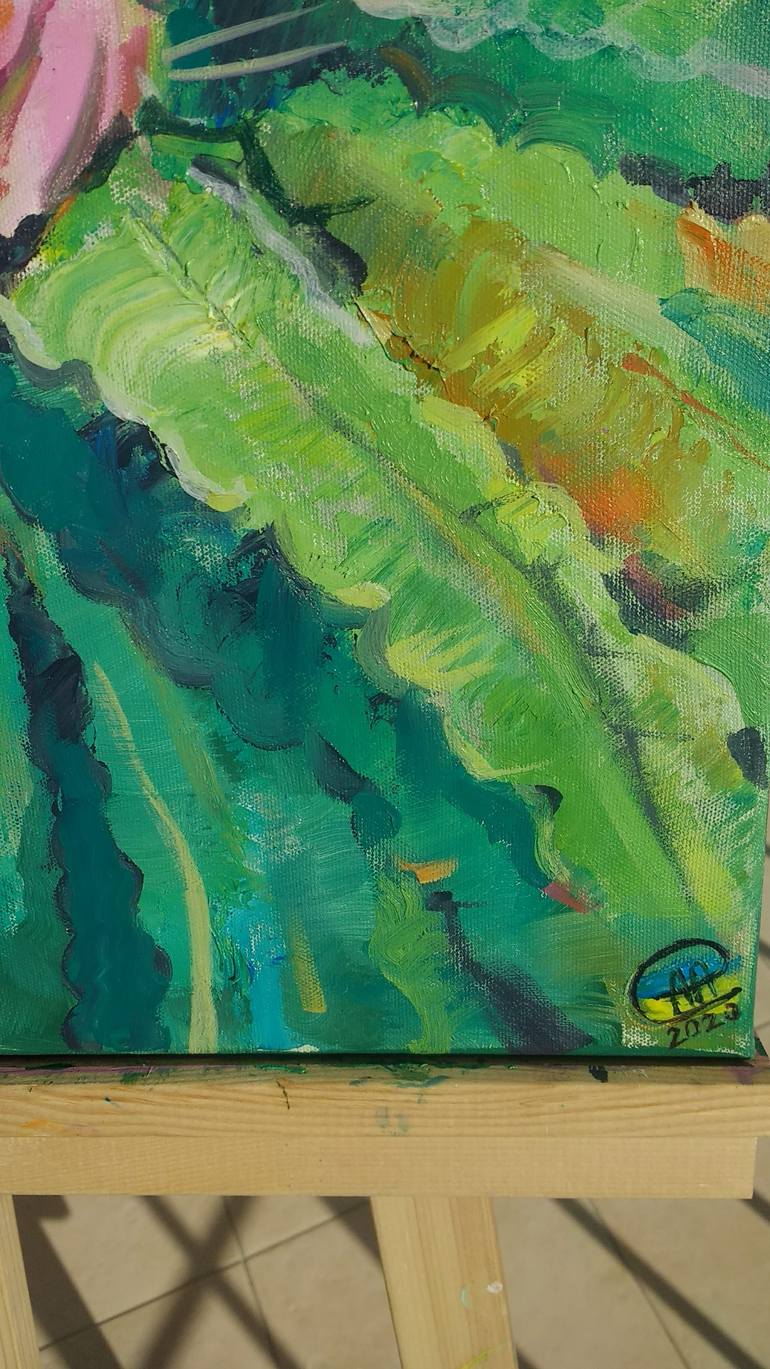 Original Abstract Floral Painting by Alina Skorokhod