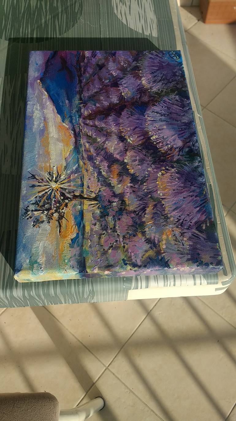 Original Illustration Landscape Painting by Alina Skorokhod