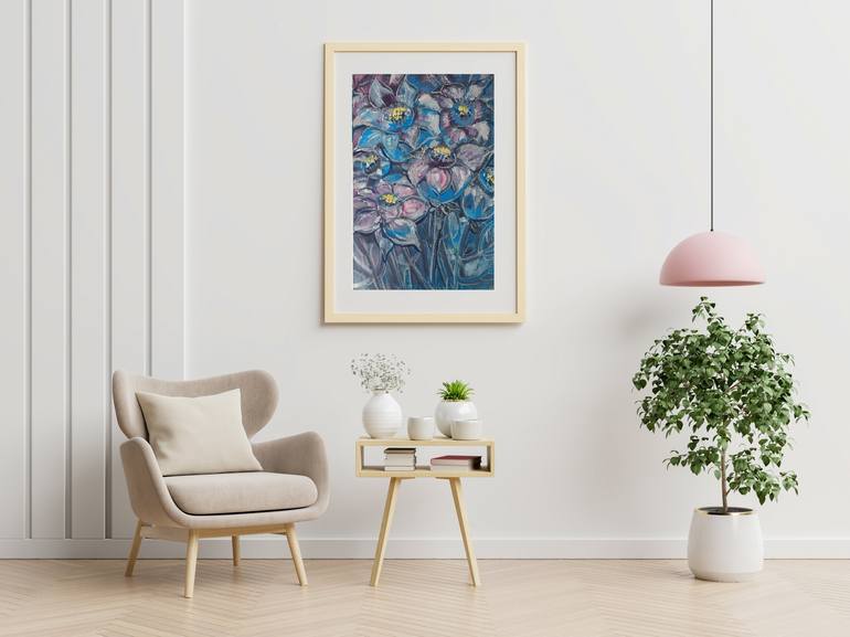Original Abstract Expressionism Floral Painting by Alina Skorokhod