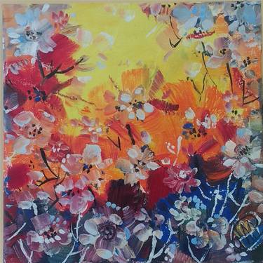 Original Abstract Floral Paintings by Alina Skorokhod