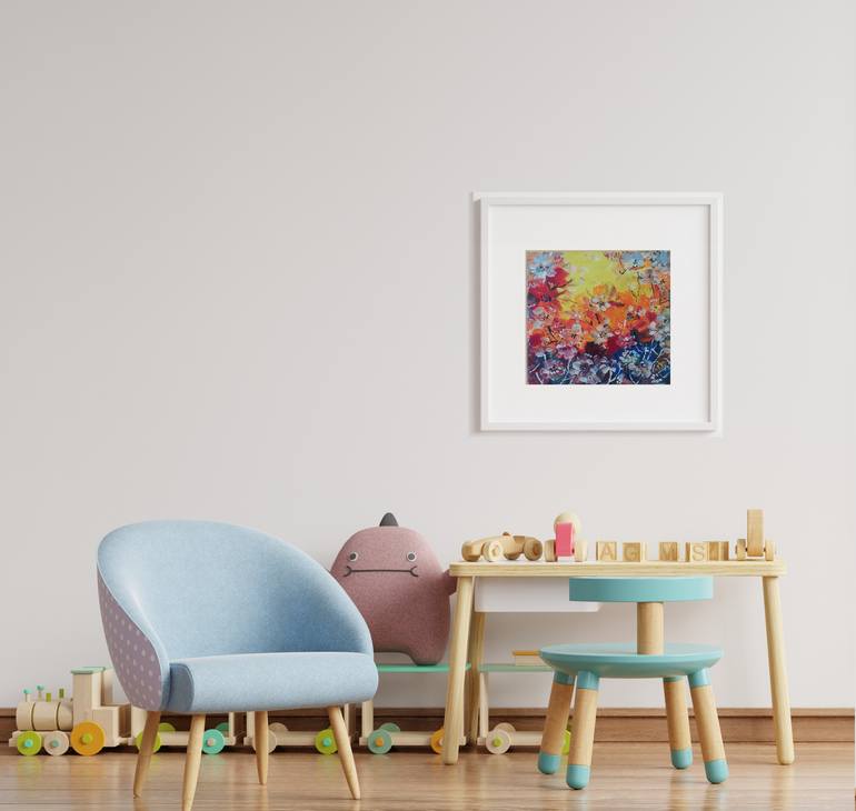 Original Abstract Floral Painting by Alina Skorokhod