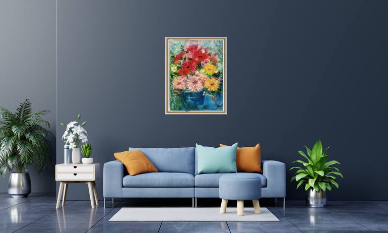 Original Abstract Floral Painting by Alina Skorokhod