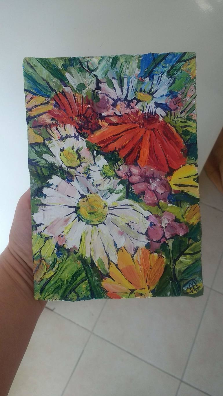 Original Abstract Floral Painting by Alina Skorokhod