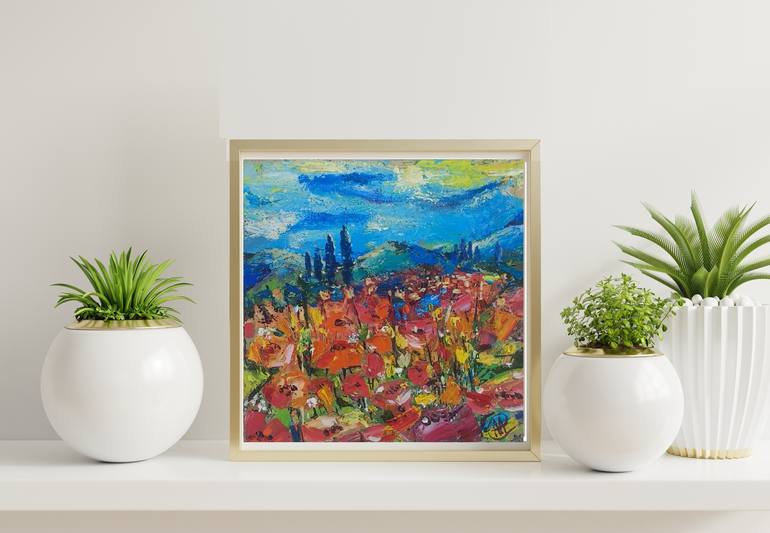 Original Abstract Floral Painting by Alina Skorokhod