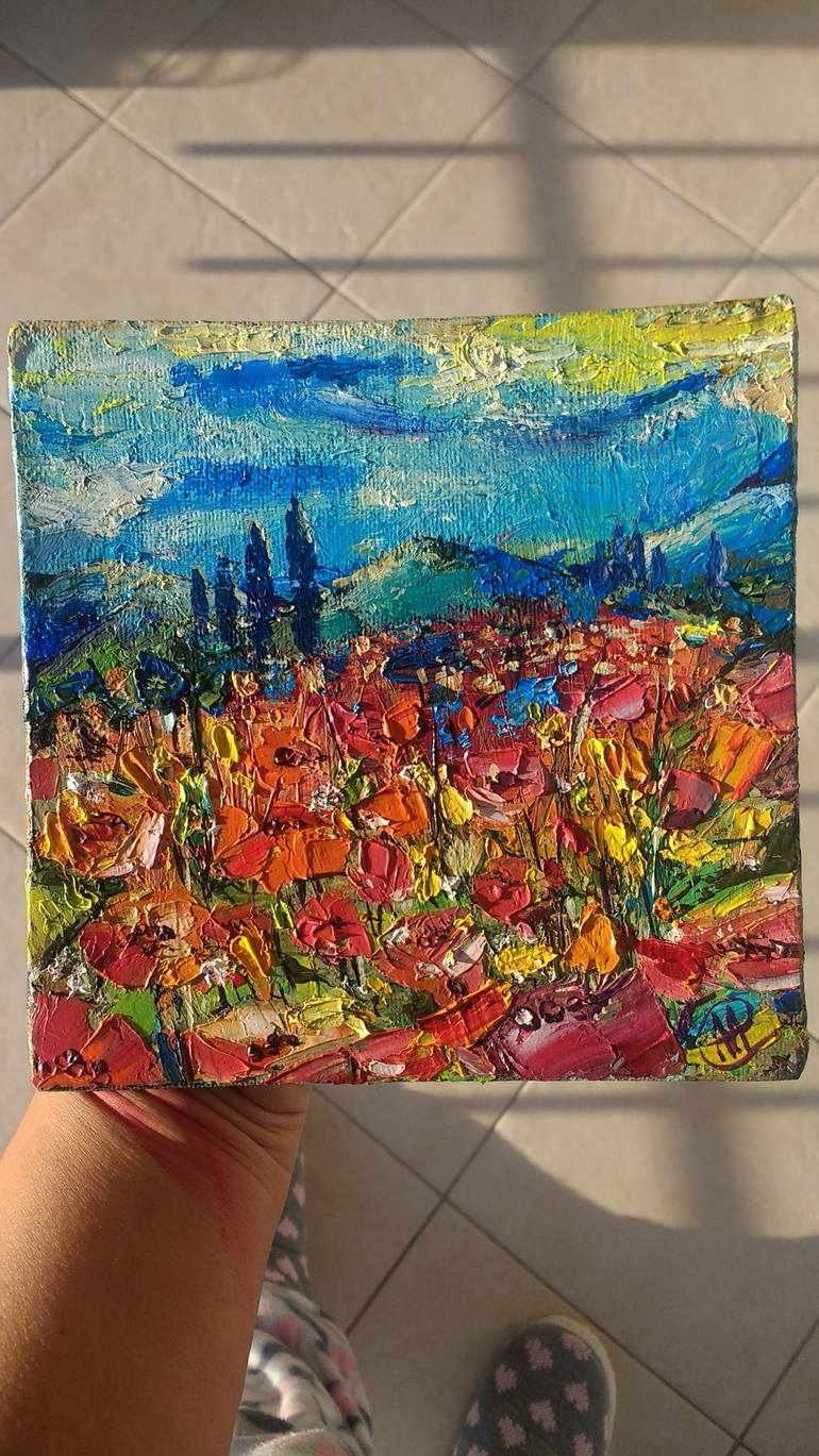 Original Abstract Floral Painting by Alina Skorokhod