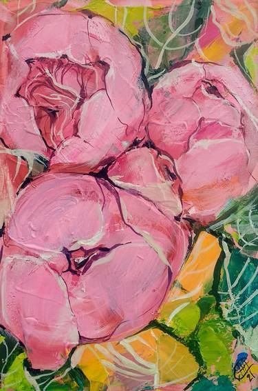 Print of Abstract Floral Paintings by Alina Skorokhod